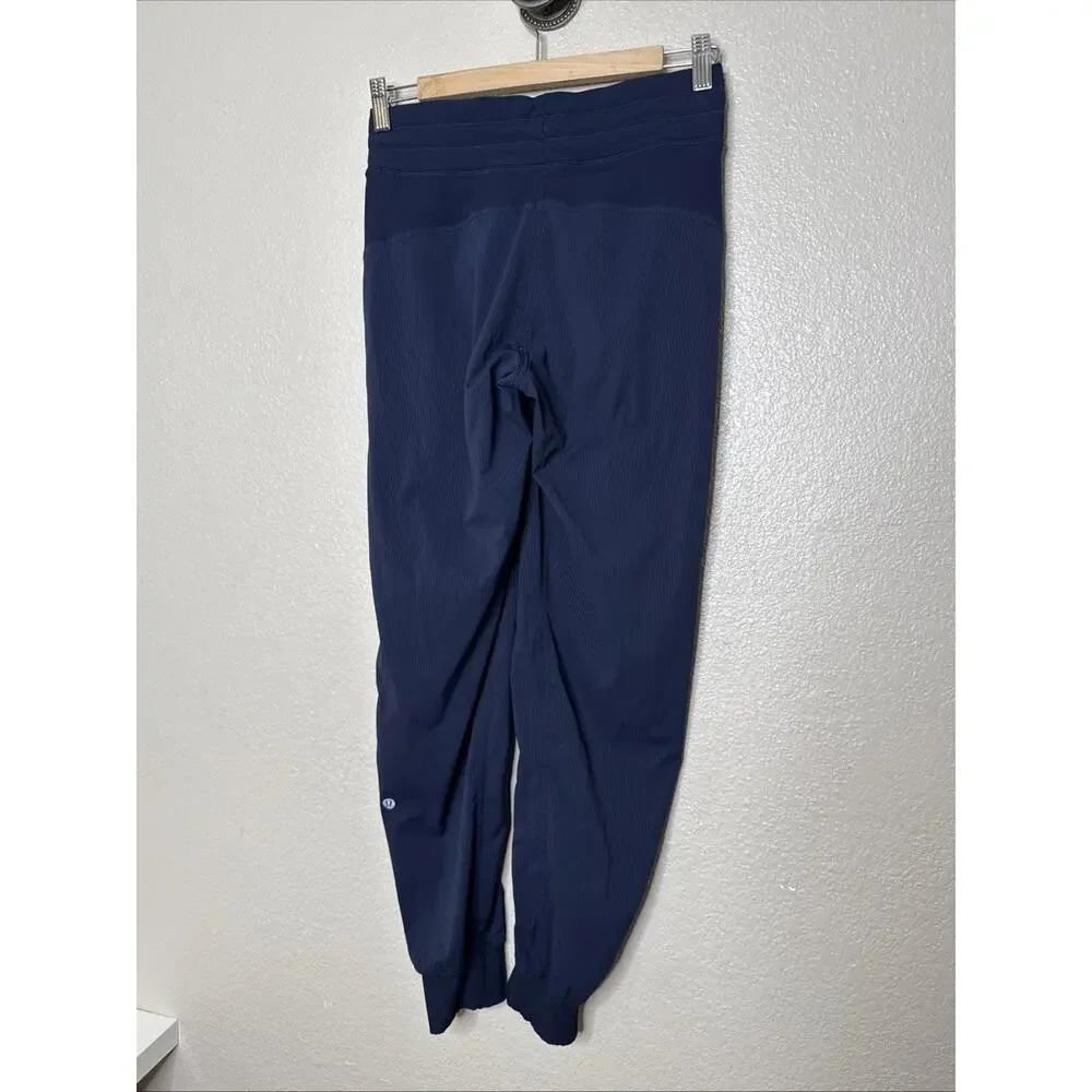LULULEMON Dance Studio Pants Mid Rise Crop Joggers Size 6 Blue 27” Inseam